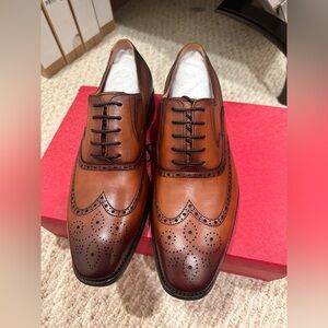 Men's Brown Leather Wingtip Dress Shoes